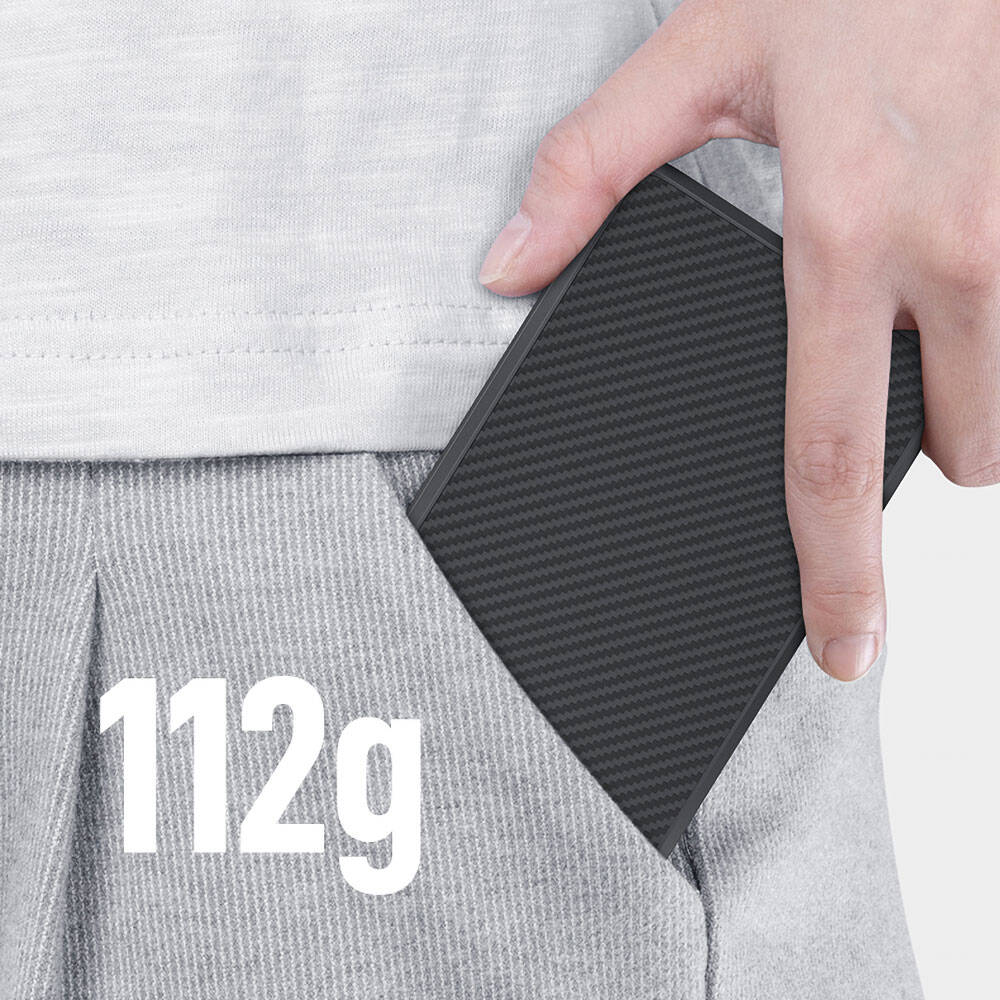 Benks MP15 ArmorGo M-safe Şarj Özellikli Ultra İnce 600D Aramid Fiber Powerbank 15W 5000mAh Siyah