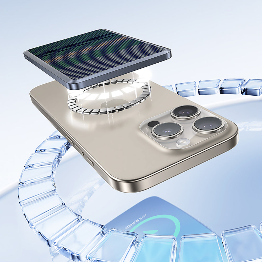 Benks MP16 ArmorGo M-safe Şarj Özellikli Ultra İnce Aurora Serisi Aramid Fiber Powerbank 15W 10000mAh Siyah-Yeşil