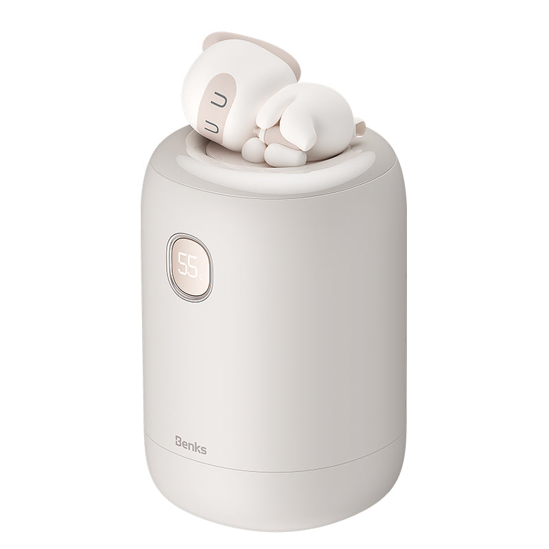 Benks NS03 Dijital Ekran El Isıtıcı Özellikli Aroma Kokulu Powerbank 15W 10000mAh Pembe