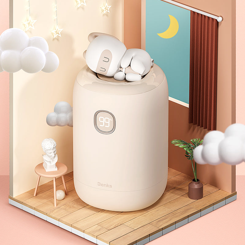 Benks NS03 Dijital Ekran El Isıtıcı Özellikli Aroma Kokulu Powerbank 15W 10000mAh Pembe