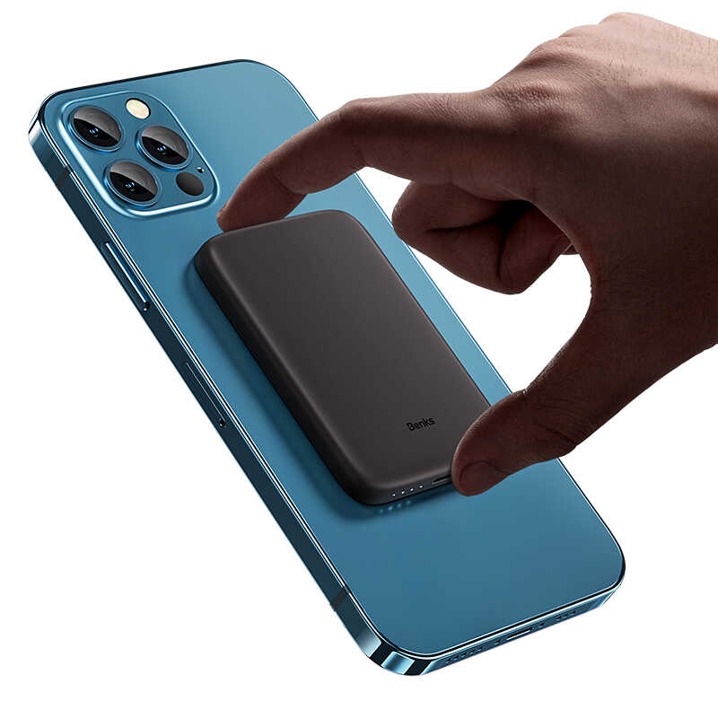 Benks MP01 M-safe Magnetic Slim Powerbank 5000 Mah Mavi