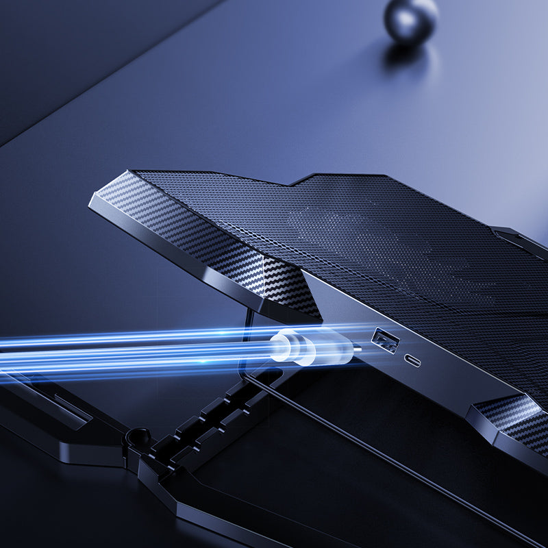 Benks SR08 11 Fanlı RGB Led Işıklı Soğutucu Laptop Standı Siyah