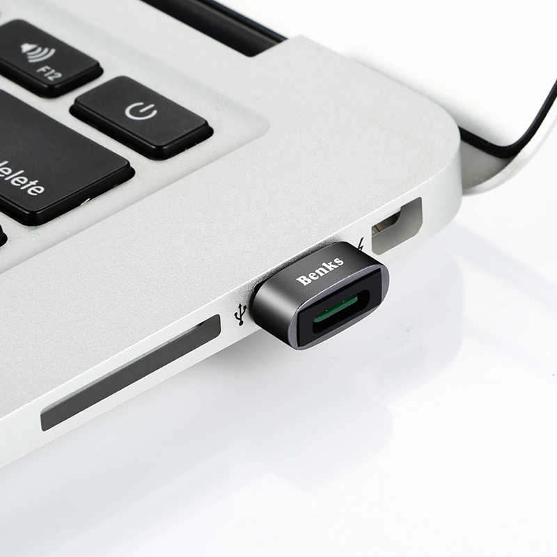 Benks U33 Usb 2.0 To Type-C Adaptör Gri