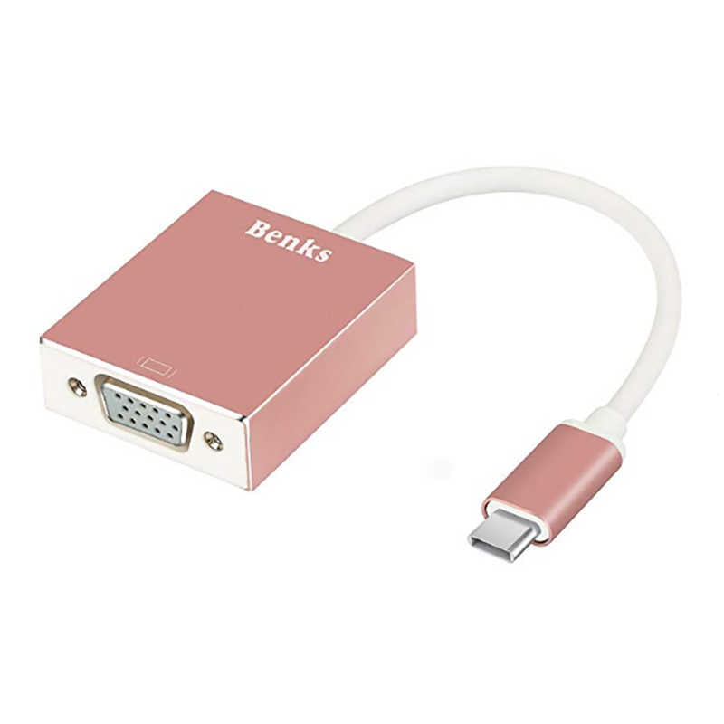 Benks Usb 3.1 Type-C to VGA Adaptör Rose Gold
