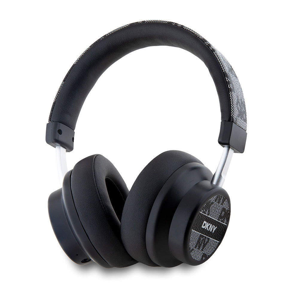 DKNY Orjinal Lisanslı ENC Özellikli PU Logo Desenli Kulak Üstü Bluetooth Kulaklık Bej