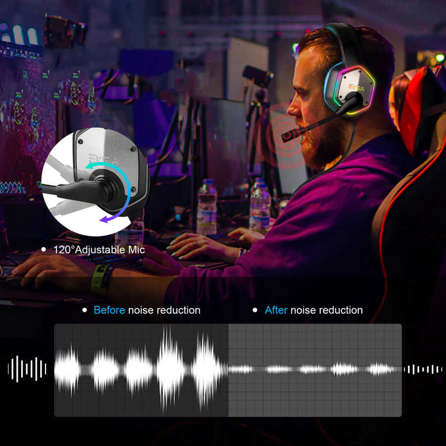 Eksa E1000 Usb Kulaklık Siyah-Mavi