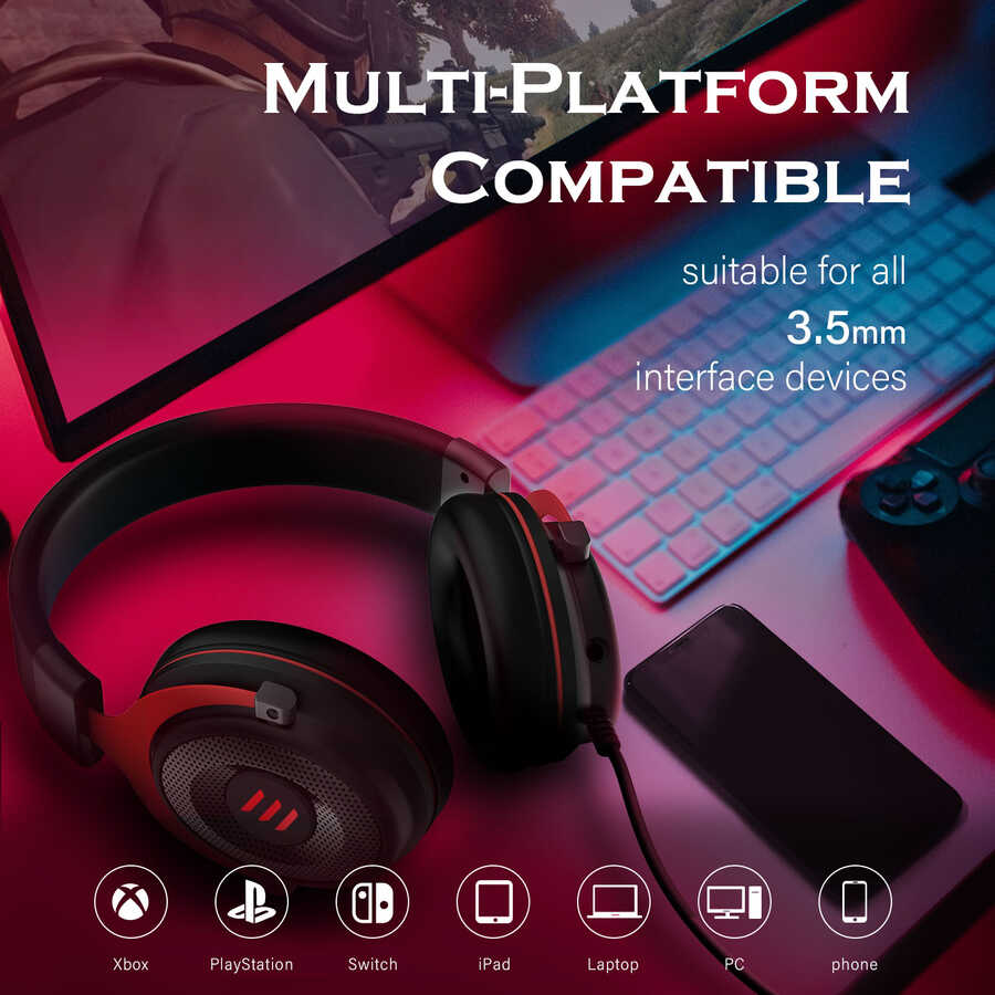 Eksa E900 3.5mm Kulaklık Siyah-Kırmızı