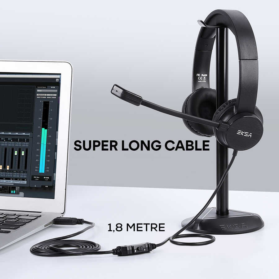 Eksa H12E Usb Kulaklık Siyah