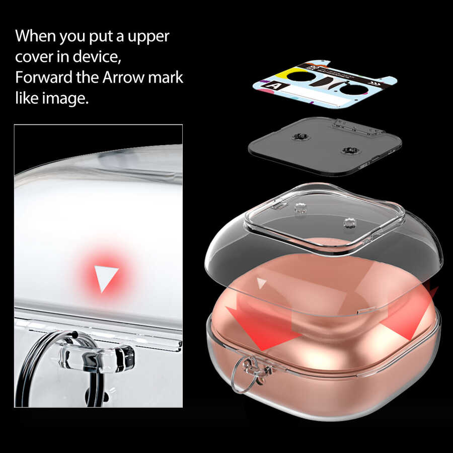 Galaxy Buds Live Kılıf Araree Player Kapak Renksiz