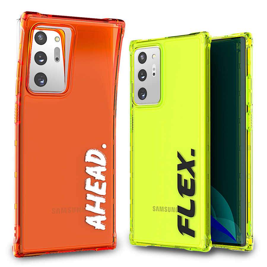 Galaxy Note 20 Ultra Kılıf Araree Lettering Kapak Turuncu