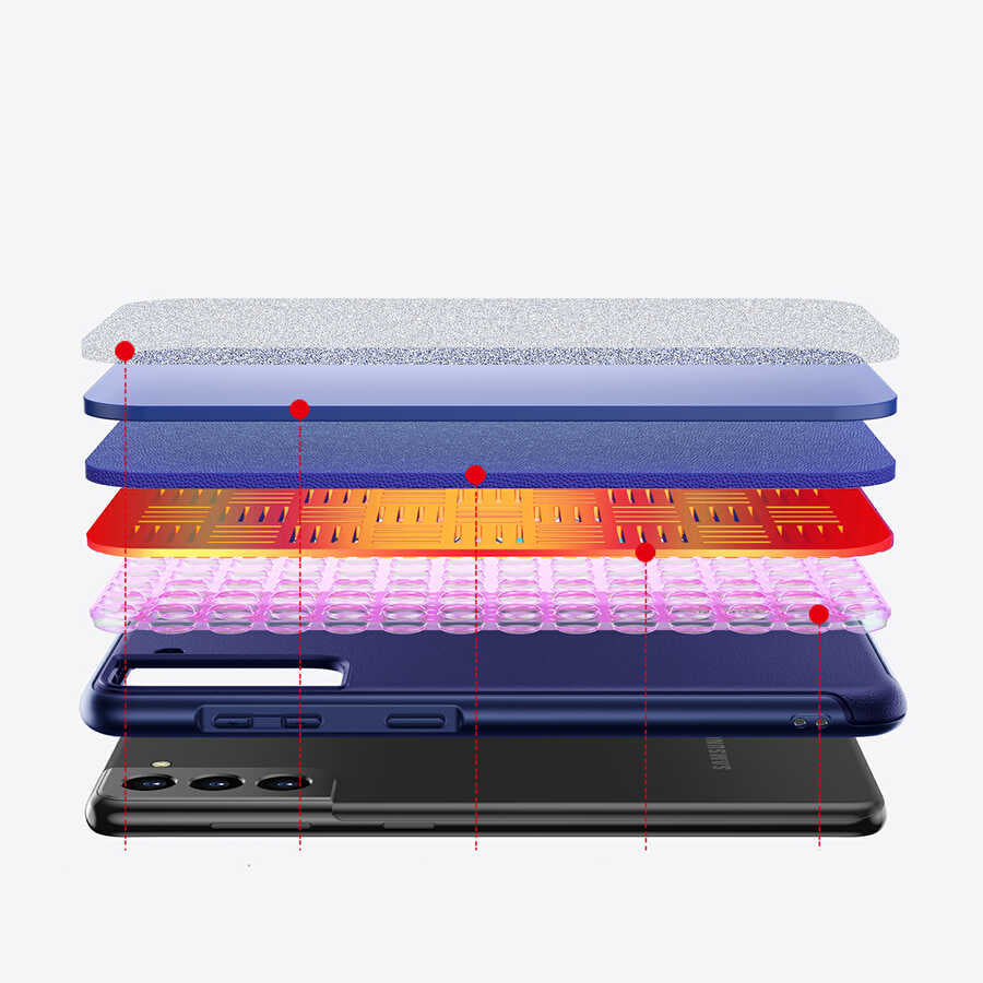 Galaxy S21 Kılıf Wiwu Sand Stone Kapak Kırmızı