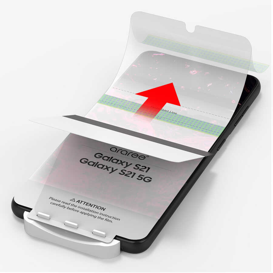 Galaxy S21 Plus Araree Pure Diamond Pet Ekran Koruyucu Renksiz