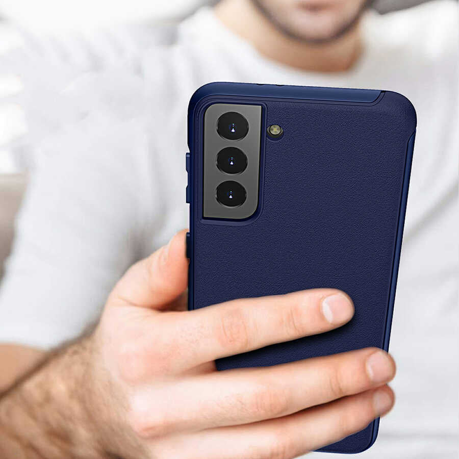 Galaxy S21 Plus Kılıf Wiwu Sand Stone Kapak Mavi