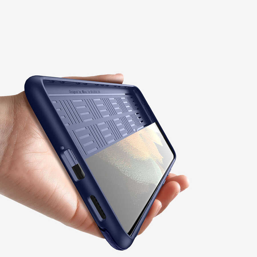 Galaxy S21 Ultra Kılıf Wiwu Sand Stone Kapak Kırmızı