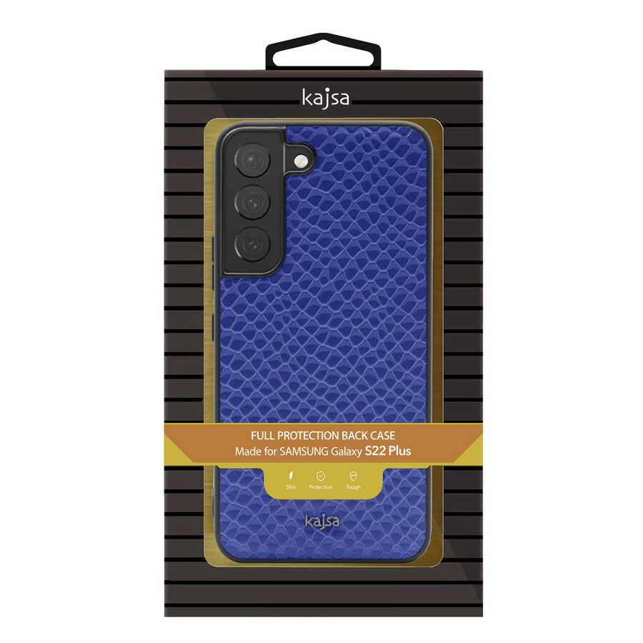 Galaxy S22 Kılıf Kajsa Pearl Pattern Hakiki Deri Kapak Yeşil