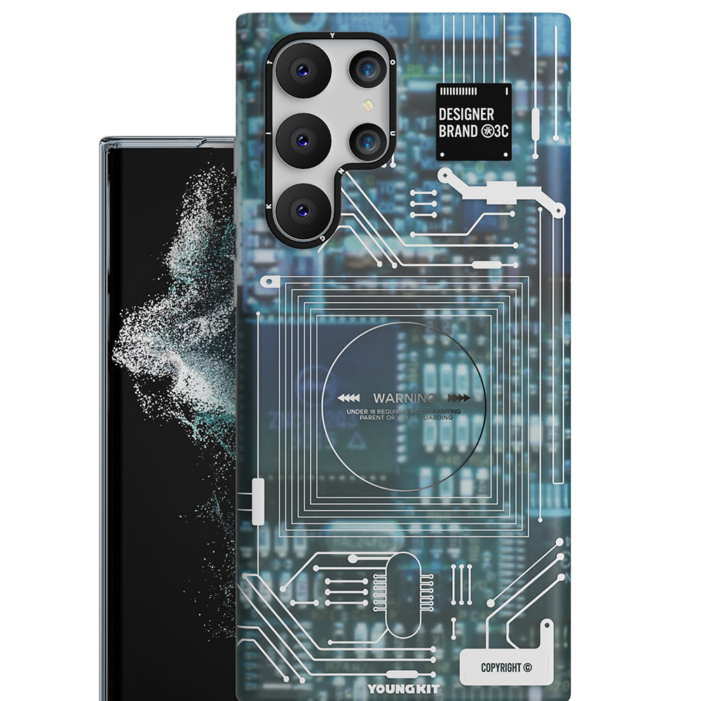 Galaxy S22 Ultra Kılıf YoungKit Technology Serisi Kapak Siyah