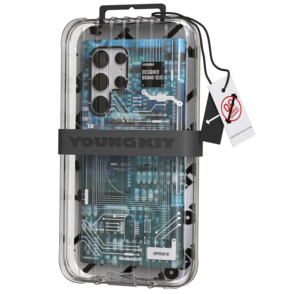 Galaxy S22 Ultra Kılıf YoungKit Technology Serisi Kapak Beyaz