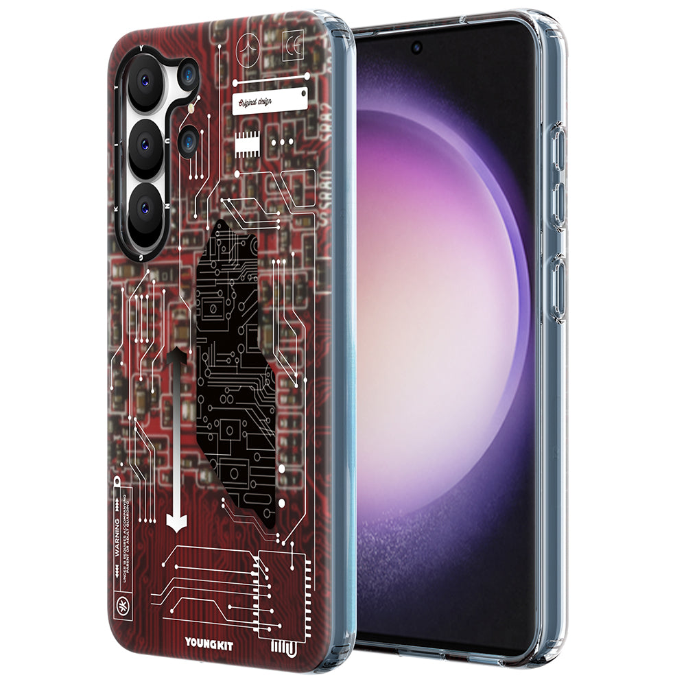 Galaxy S23 Kılıf YoungKit Technology Serisi Kapak Beyaz