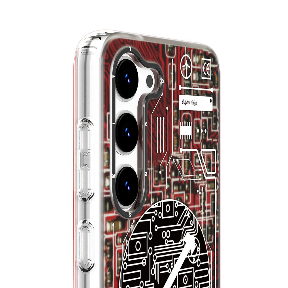 Galaxy S23 Plus Kılıf M-safe Şarj Özellikli YoungKit Technology Serisi Kapak Beyaz