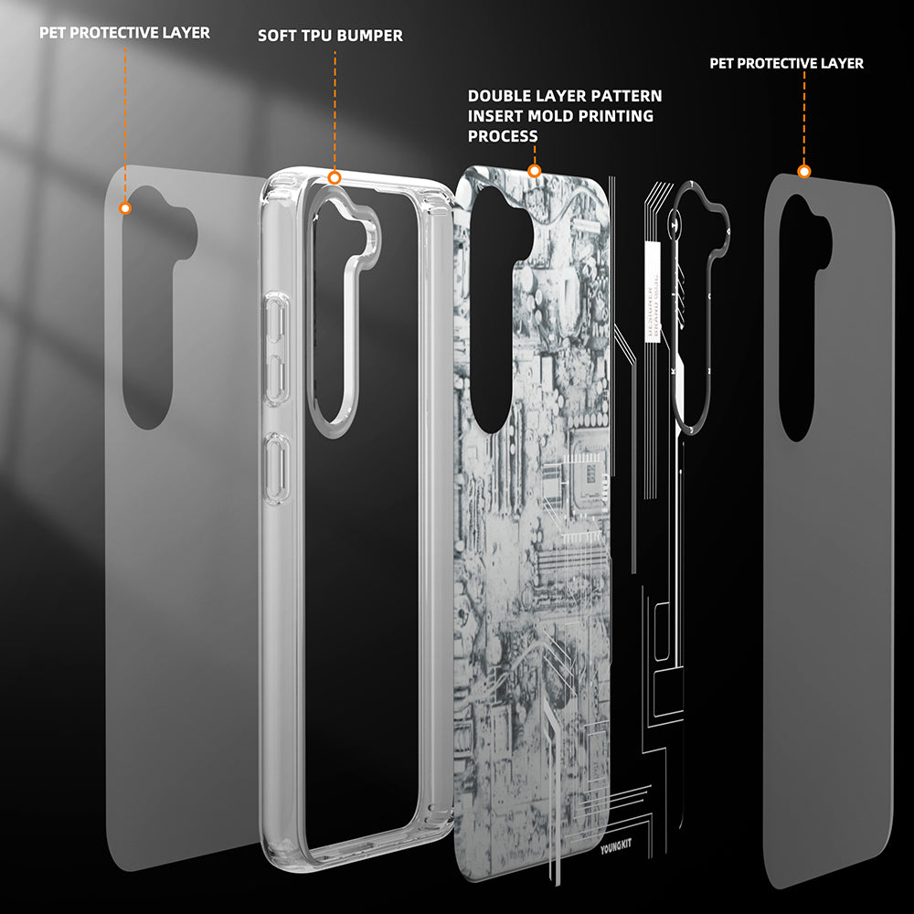 Galaxy S23 Plus Kılıf YoungKit Technology Serisi Kapak Kırmızı