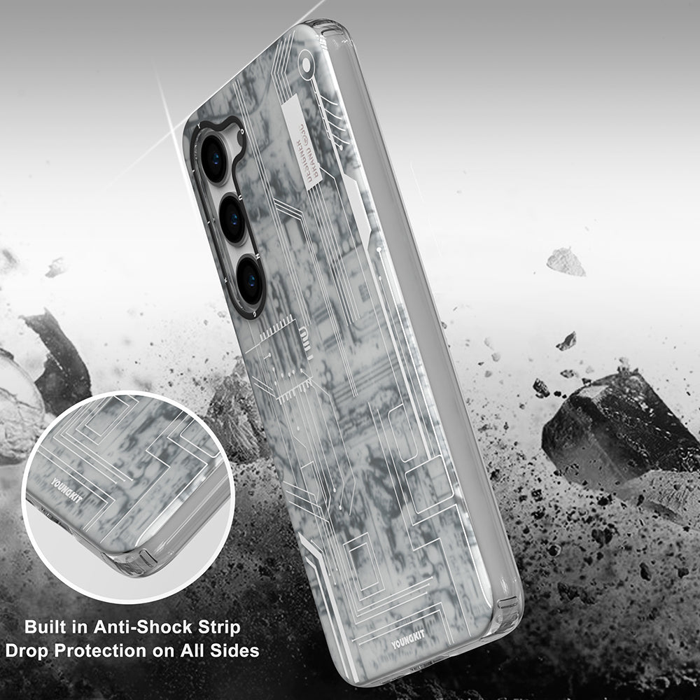 Galaxy S23 Plus Kılıf YoungKit Technology Serisi Kapak Mavi