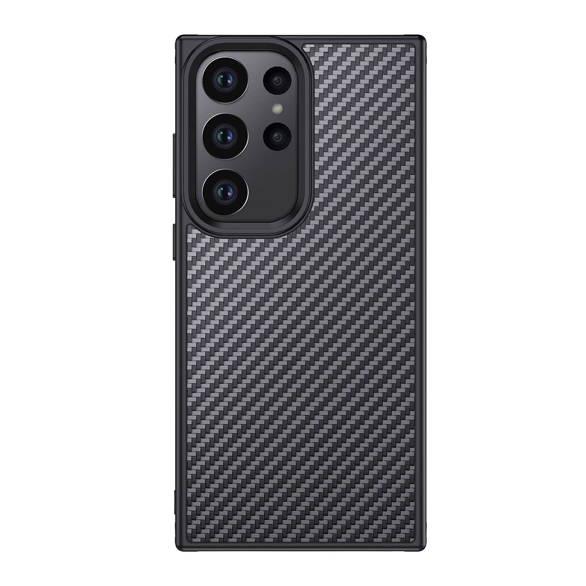 Galaxy S23 Ultra Kılıf Aramid Karbon Fiber M-safe Özellikli Wlons Radison Kapak Siyah