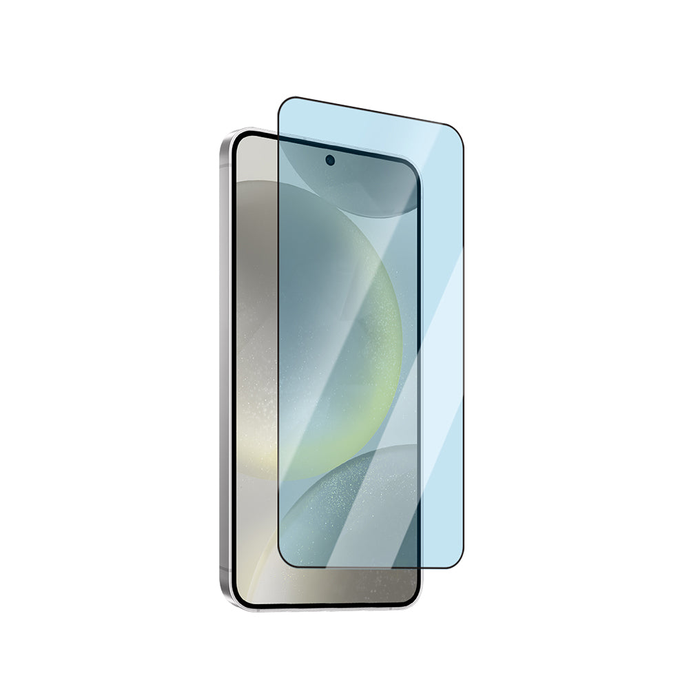 Galaxy S24 CaseWorld Applicator Serisi 2.5D Eyesafe Mavi Işık Teknolojili 0.25mm Temperli Cam Ekran Koruyucu+ Uygulama Aparatı Şeffaf