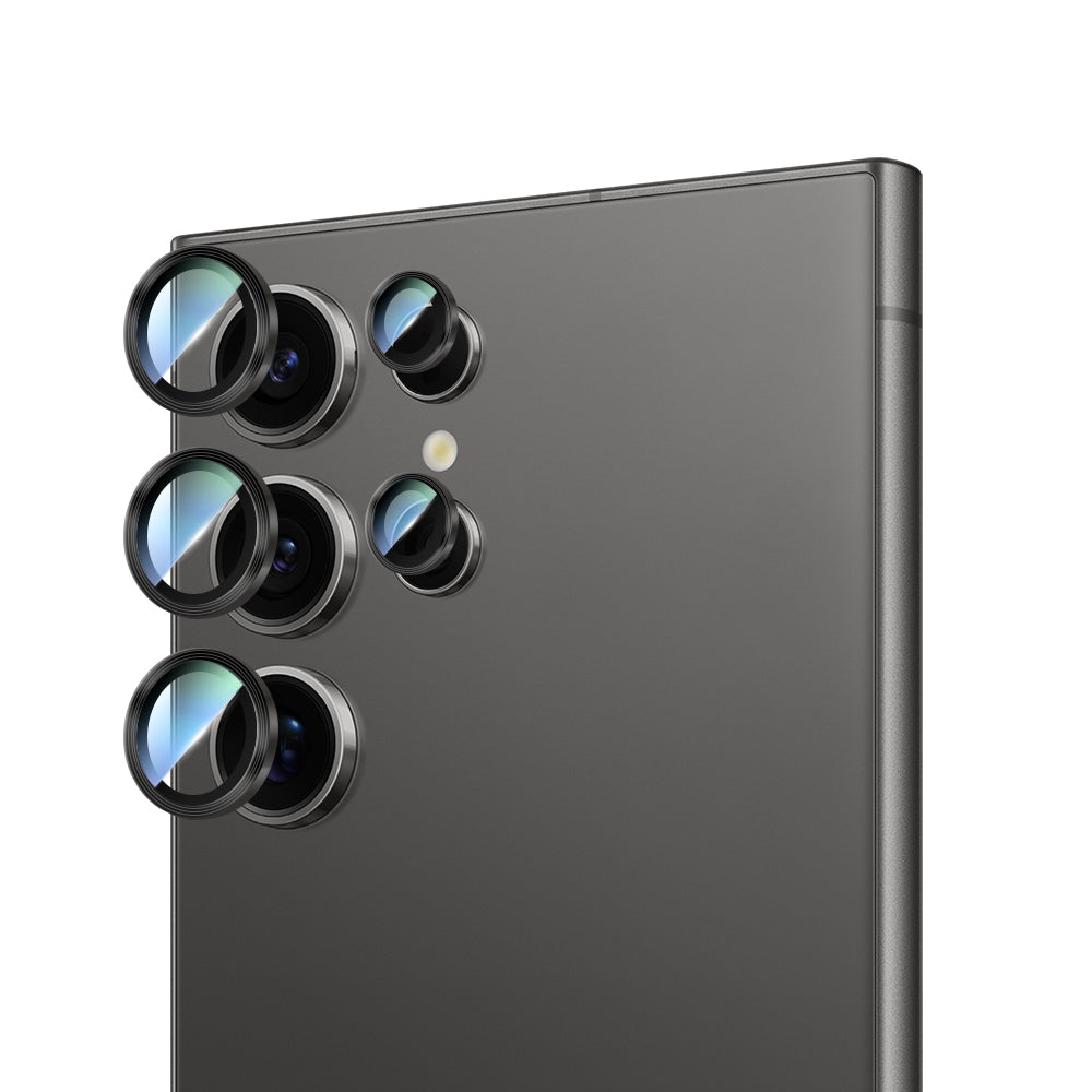 Galaxy S24 Ultra CaseWorld Alloy Serisi Oleofobik Anti Reflective Kamera Lens Koruyucu Gümüş