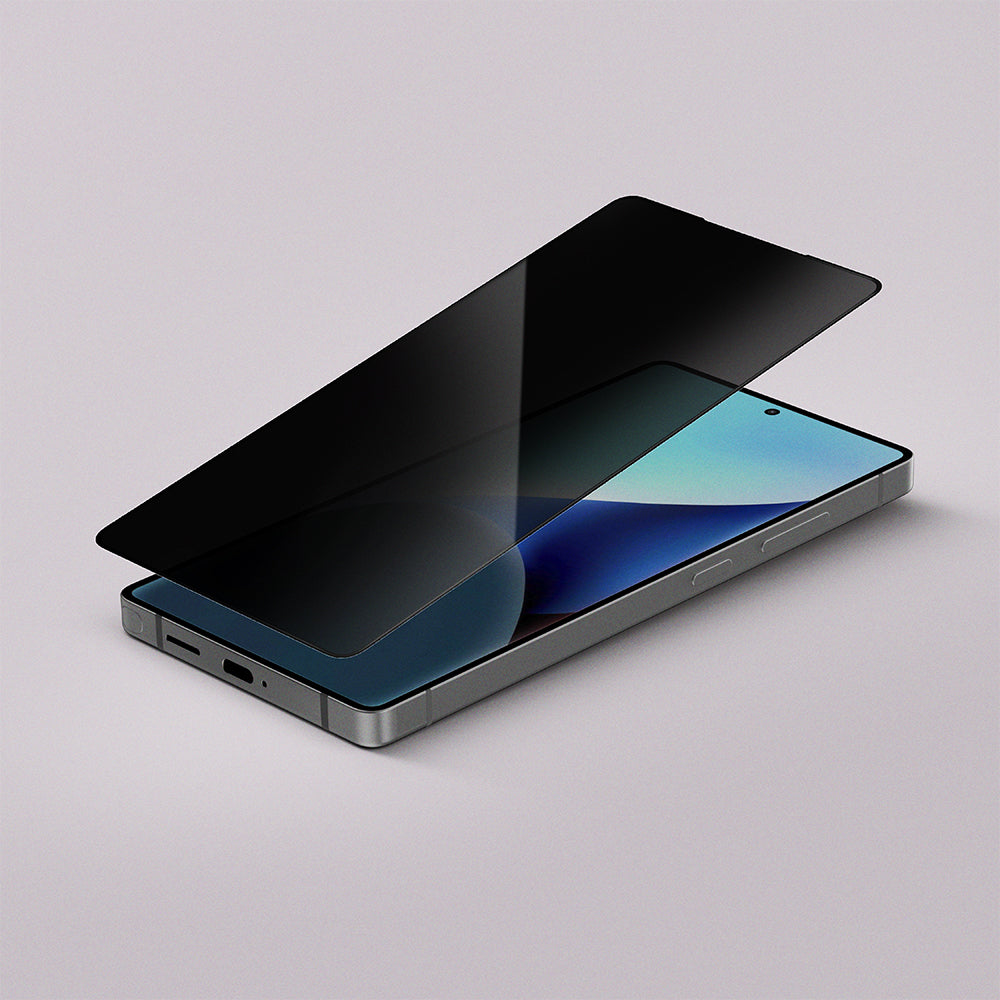 Galaxy S25 Plus Amazingthing Radix Privacy Parmak İzi Bırakmayan Temperli Cam Ekran Koruyucu Siyah