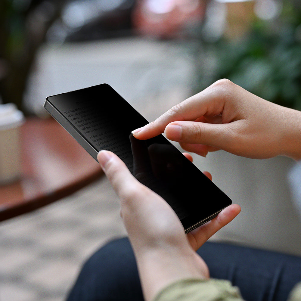 Galaxy S25 Plus Amazingthing Radix Privacy Parmak İzi Bırakmayan Temperli Cam Ekran Koruyucu Siyah