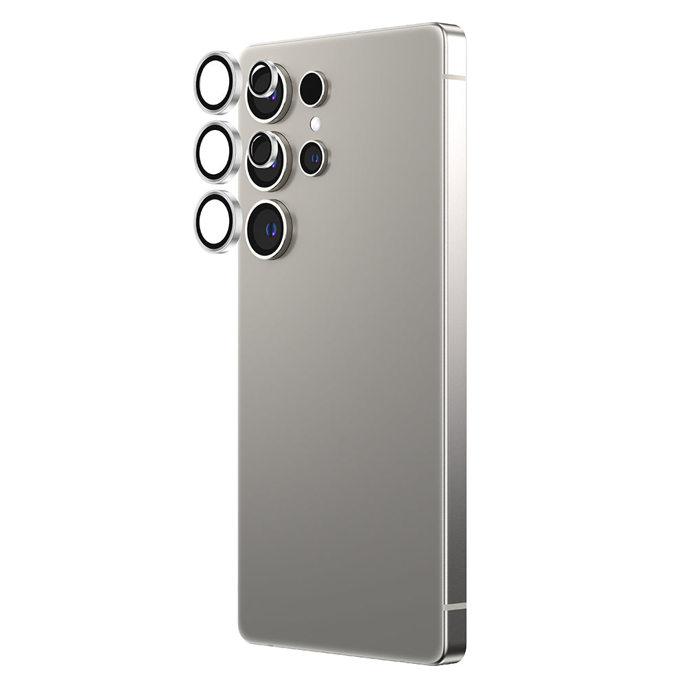 Galaxy S25 Ultra Amazingthing Titan Safir Kamera Lens Koruyucu + Kolay Uygulama Aparatlı Gümüş