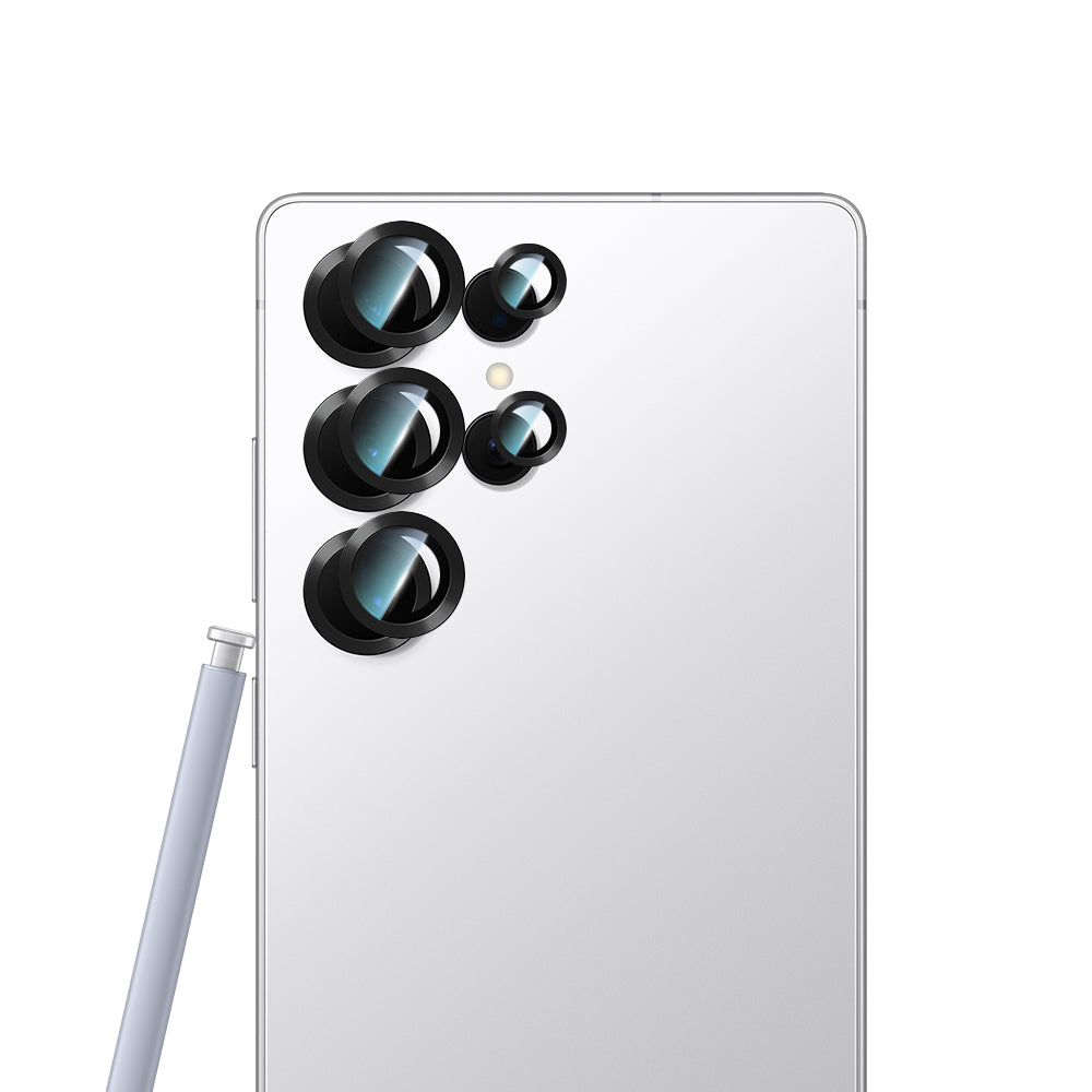 Galaxy S25 Ultra CaseWorld Alloy Serisi Oleofobik Anti Reflective Kamera Lens Koruyucu Titanyum