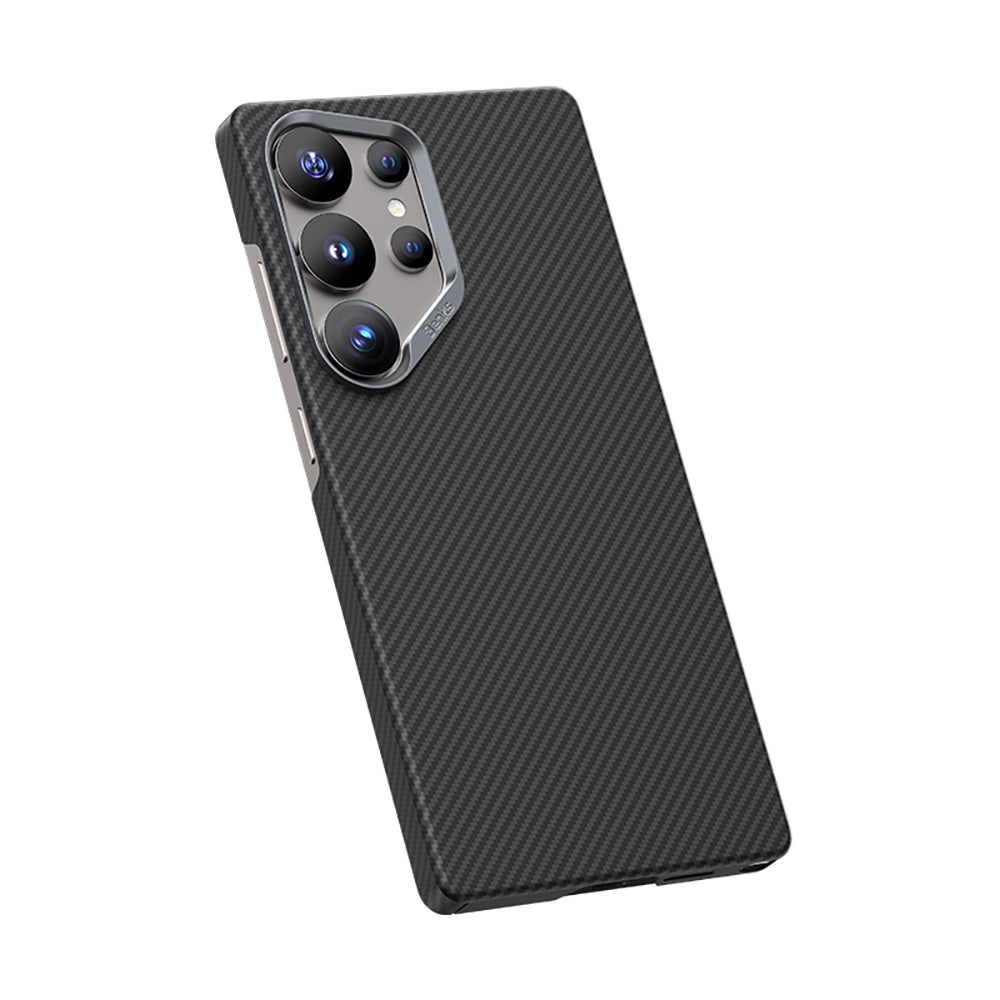 Galaxy S25 Ultra Kılıf Benks M-safe Şarj Özellikli Magnetik ArmorAir 600D Kevlar Fiber Kapak Siyah