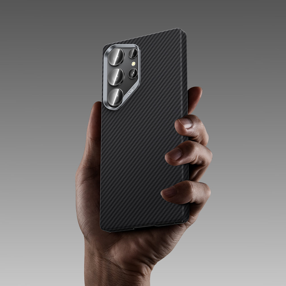 Galaxy S25 Ultra Kılıf Benks M-safe Şarj Özellikli Magnetik ArmorAir 600D Kevlar Fiber Kapak Siyah