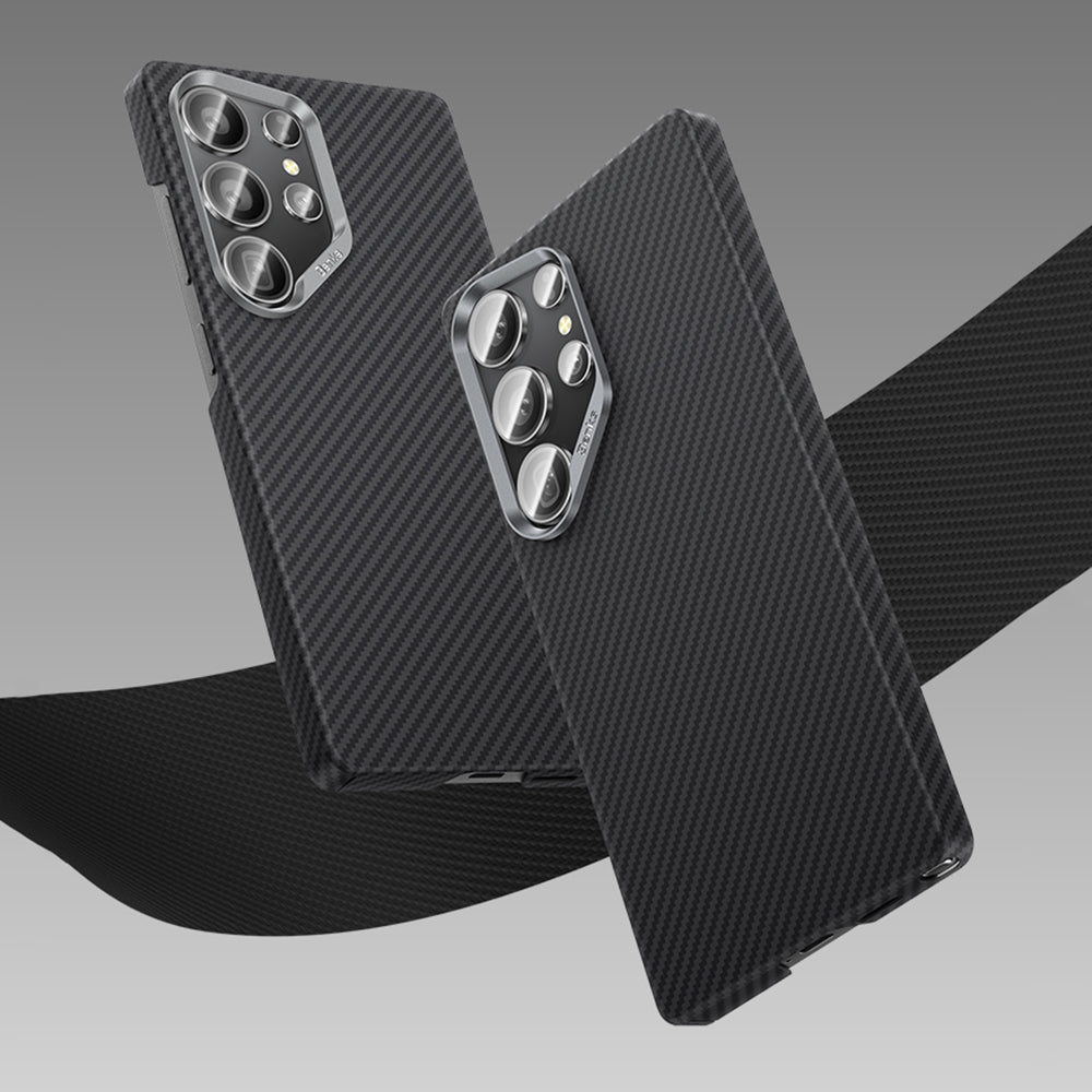 Galaxy S25 Ultra Kılıf Benks M-safe Şarj Özellikli Magnetik ArmorAir 600D Kevlar Fiber Kapak Siyah