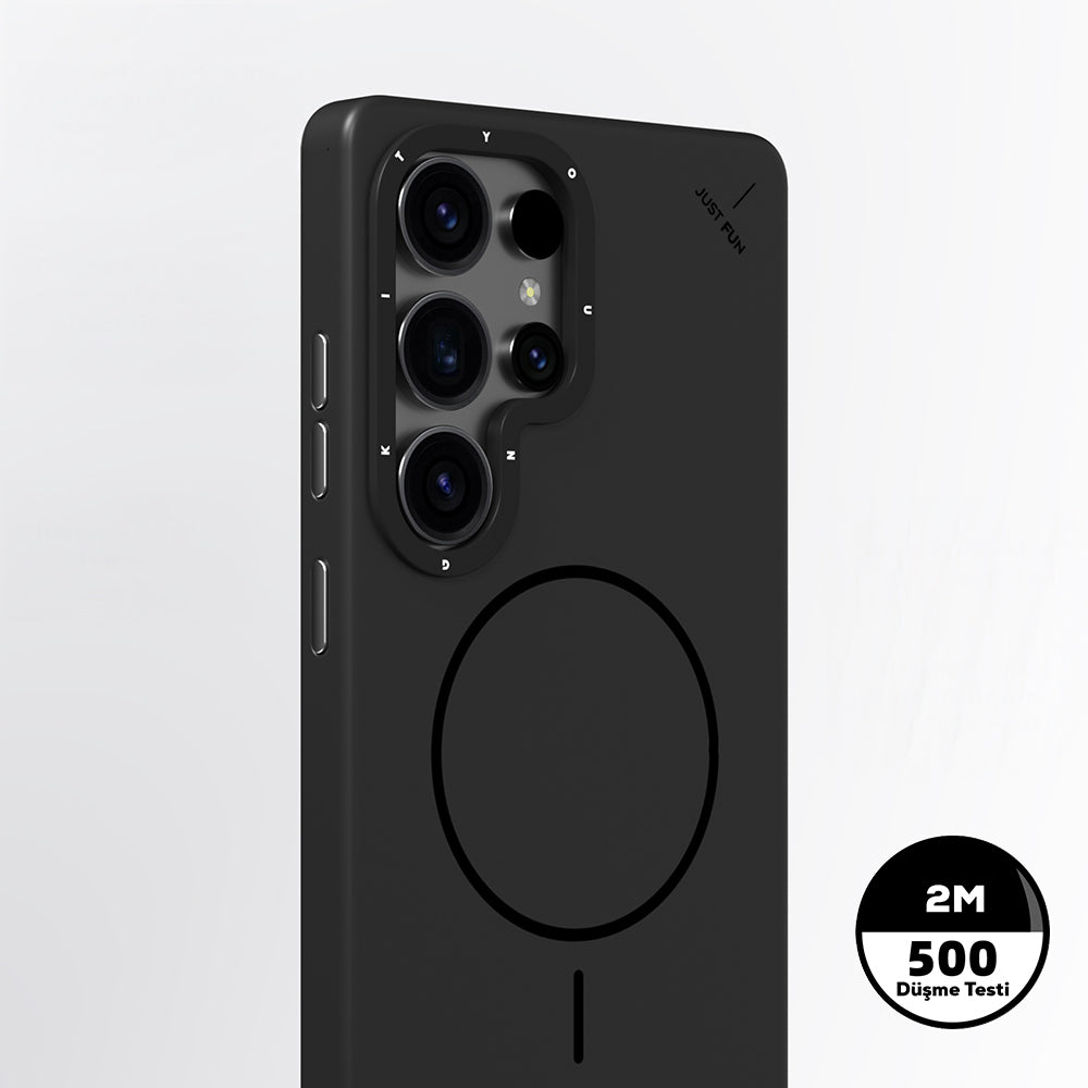 Galaxy S25 Ultra Kılıf M-safe Şarj Özellikli Youngkit Dynamag Serisi Kapak Gri