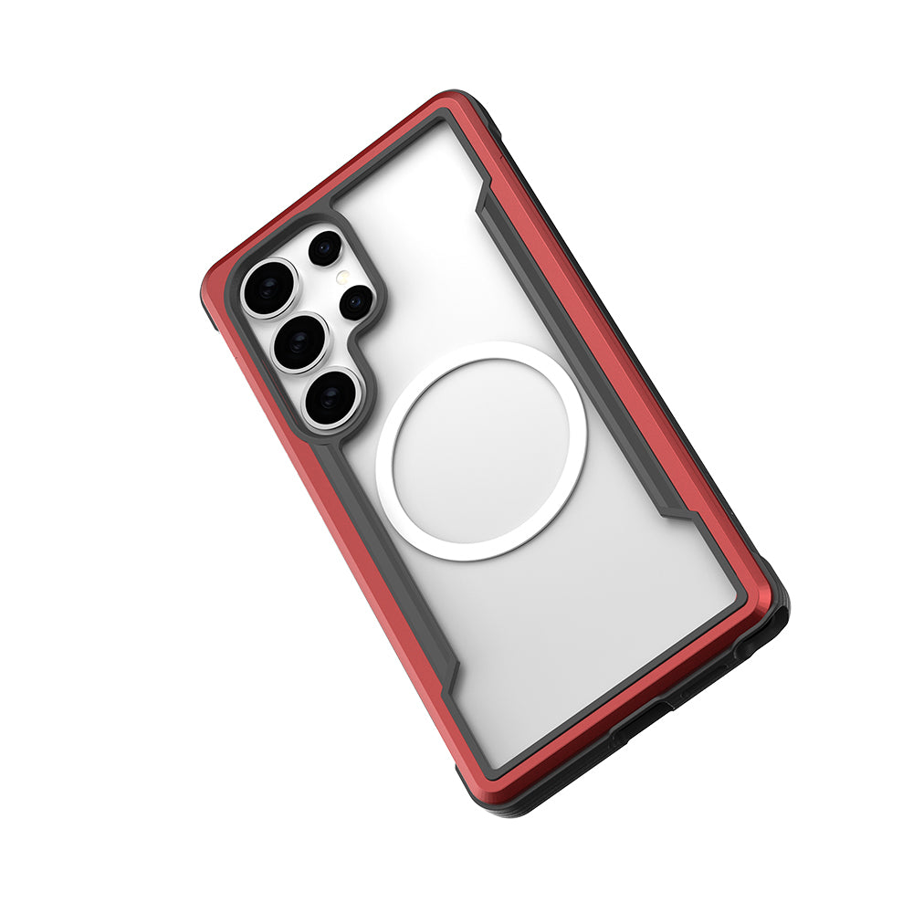 Galaxy S25 Ultra Kılıf M-safe Şarj Özellikli Airbagli Raptic Shield Serisi Şeffaf Arka Yüzey Kapak Colorful