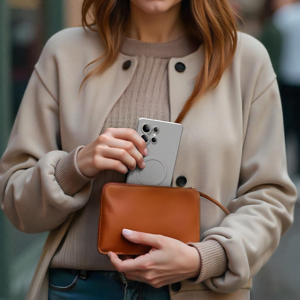 Galaxy S25 Ultra Kılıf M-safe Şarj Özellikli Amazingthing Minimal Air Serisi Kapak Siyah