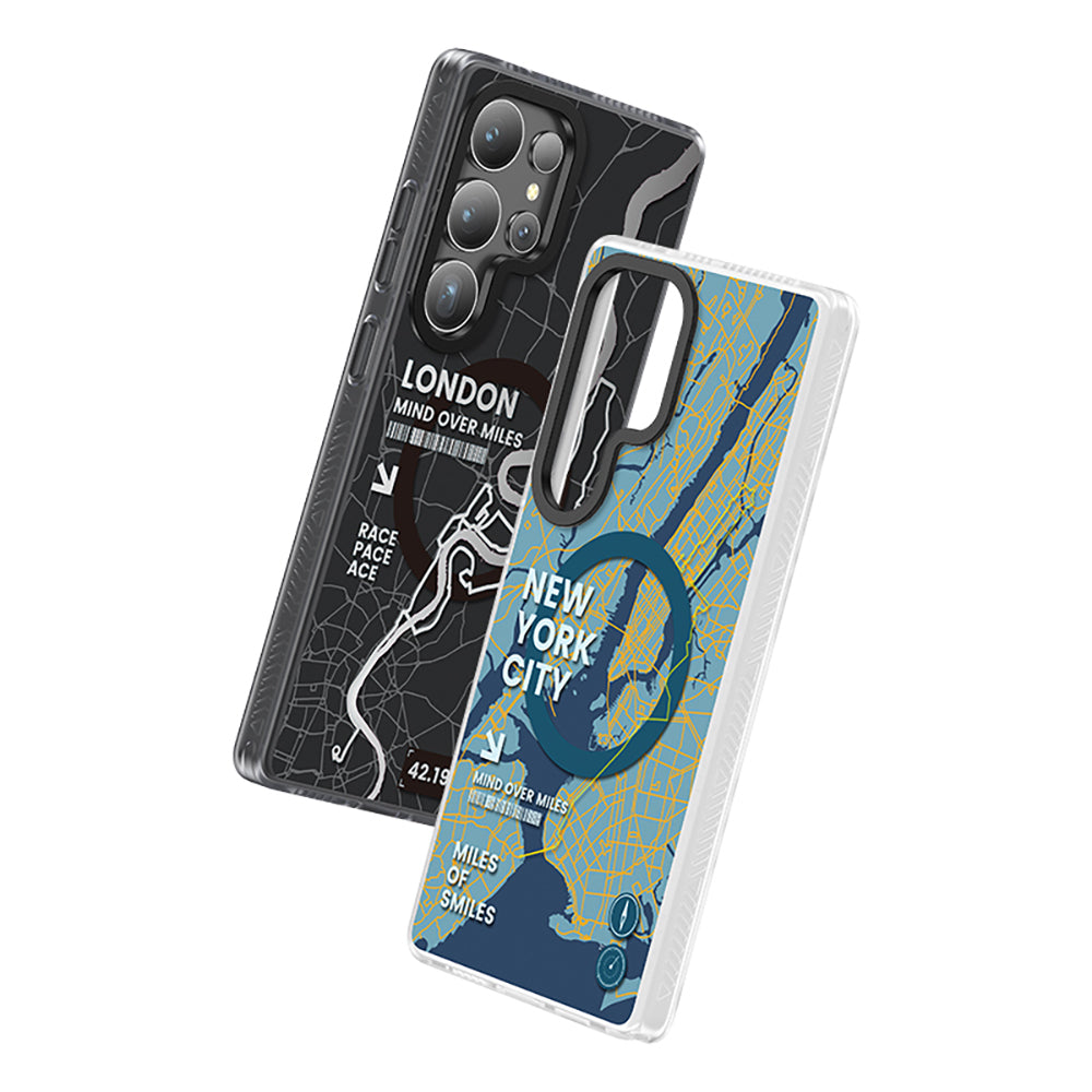 Galaxy S25 Ultra Kılıf M-safe Şarj Özellikli Benks Dynamic City Serisi Kapak Siyah