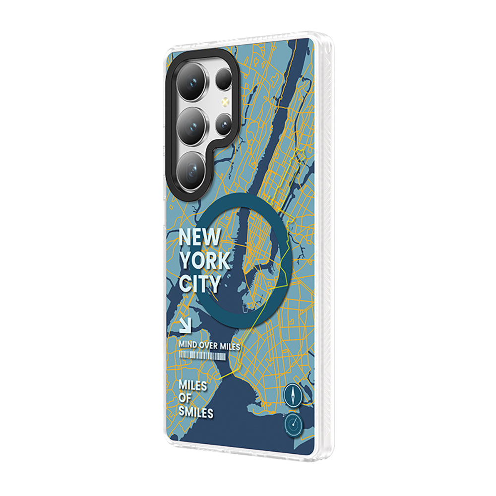 Galaxy S25 Ultra Kılıf M-safe Şarj Özellikli Benks Dynamic City Serisi Kapak Yeşil