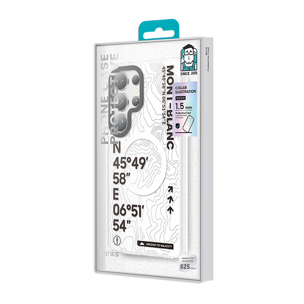 Galaxy S25 Ultra Kılıf M-safe Şarj Özellikli Benks Dynamic Summit Serisi Kapak Beyaz