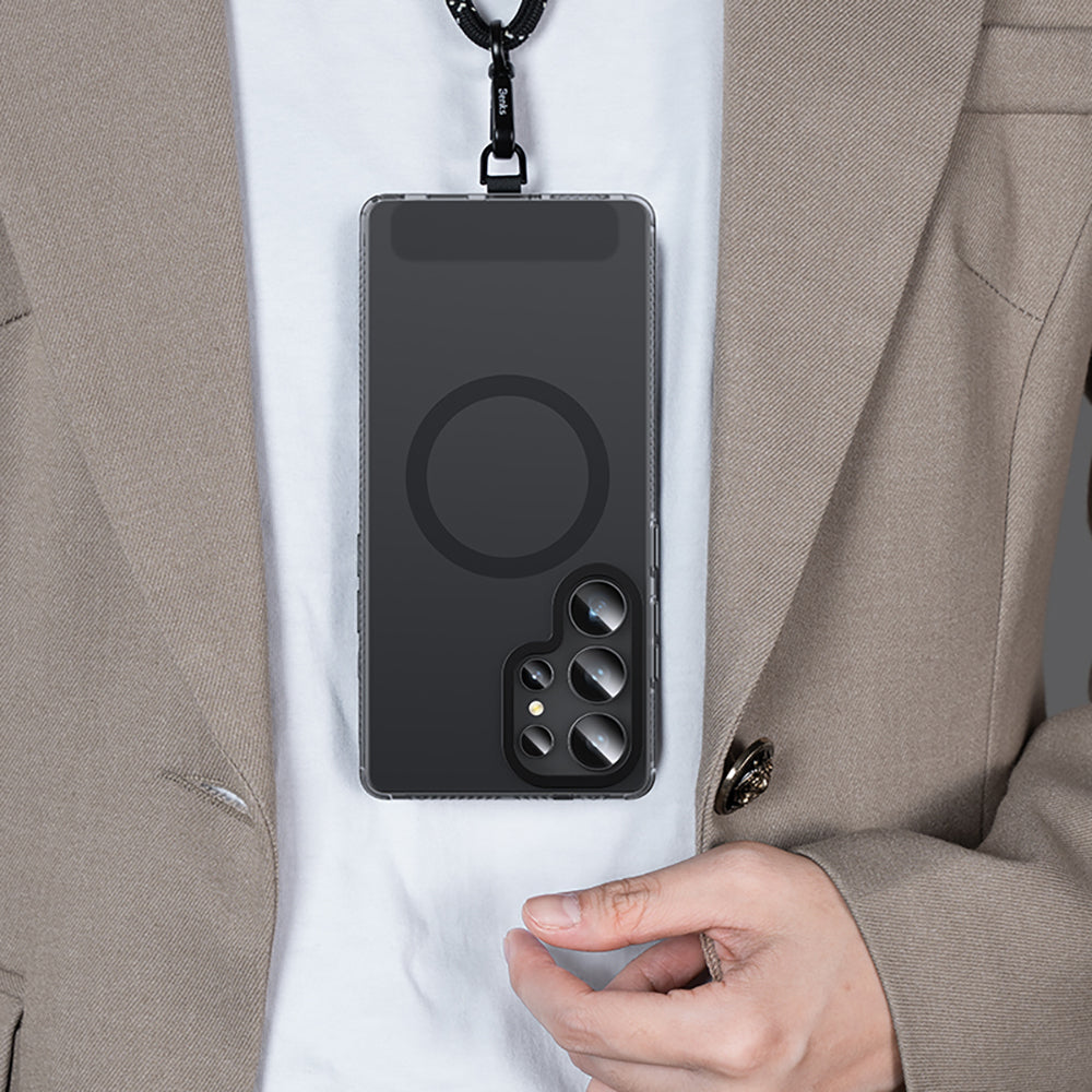 Galaxy S25 Ultra Kılıf M-safe Şarj Özellikli Benks Lucid Armor Kapak Titanyum