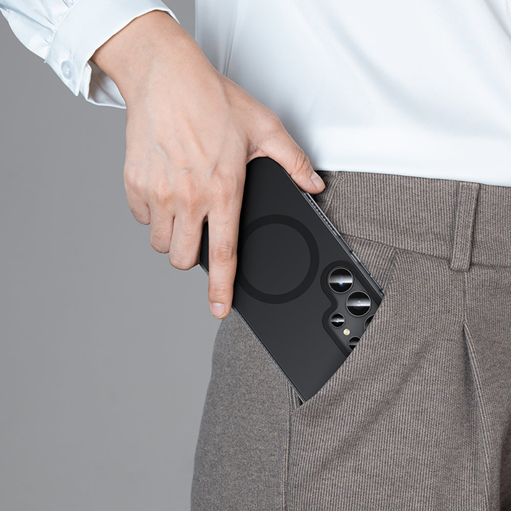 Galaxy S25 Ultra Kılıf M-safe Şarj Özellikli Benks Lucid Armor Kapak Titanyum