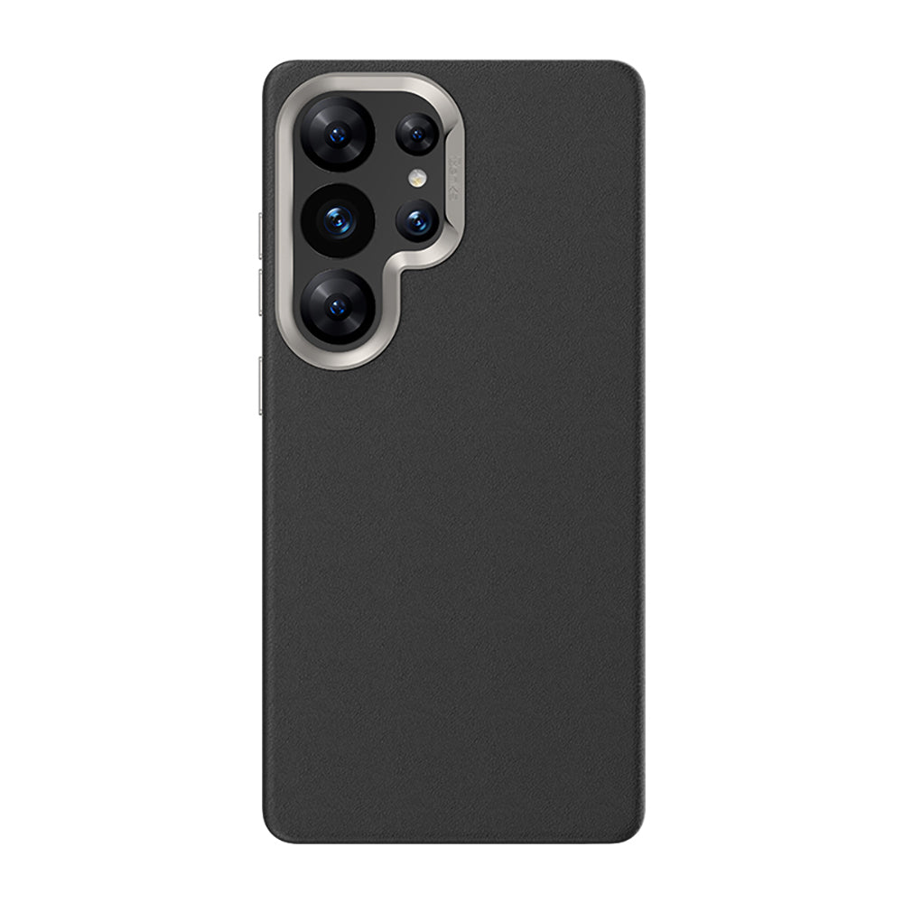 Galaxy S25 Ultra Kılıf M-safe Şarj Özellikli Çizilmeye Dayanıklı Benks VitaPro Serisi PU Deri Kapak Siyah