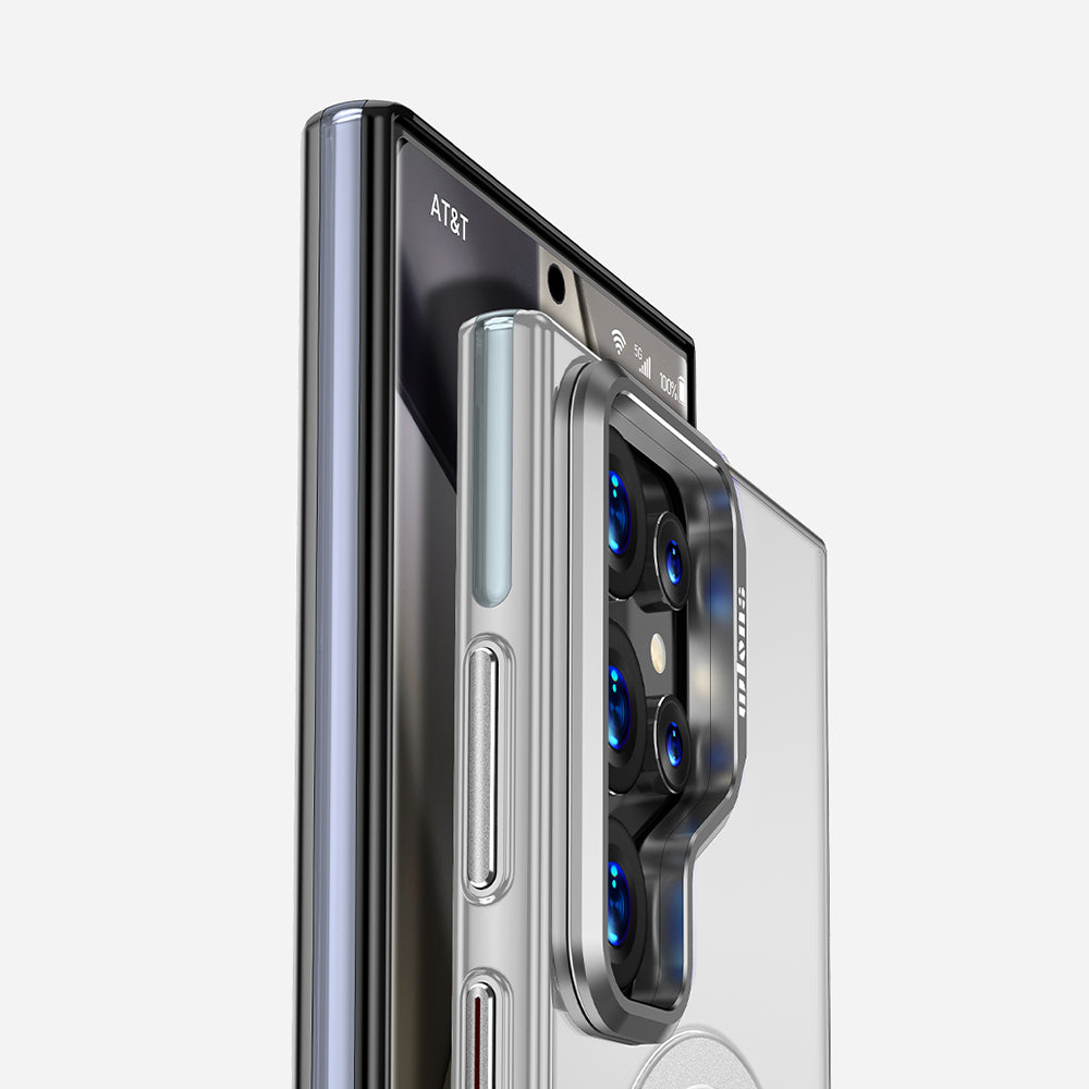 Galaxy S25 Ultra Kılıf M-safe Şarj Özellikli Wlons Standlı Efsane Kapak Siyah