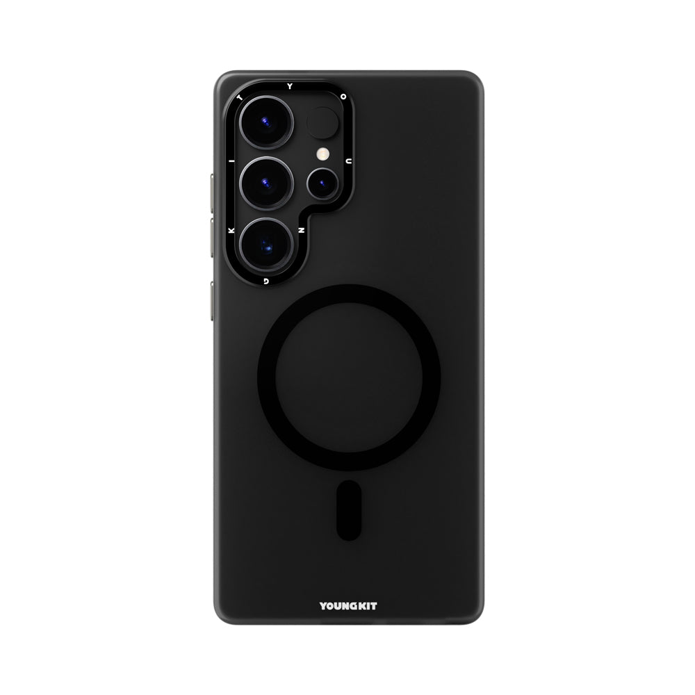 Galaxy S25 Ultra Kılıf M-safe Şarj Özellikli Youngkit Hidden Sand Serisi Kapak Siyah