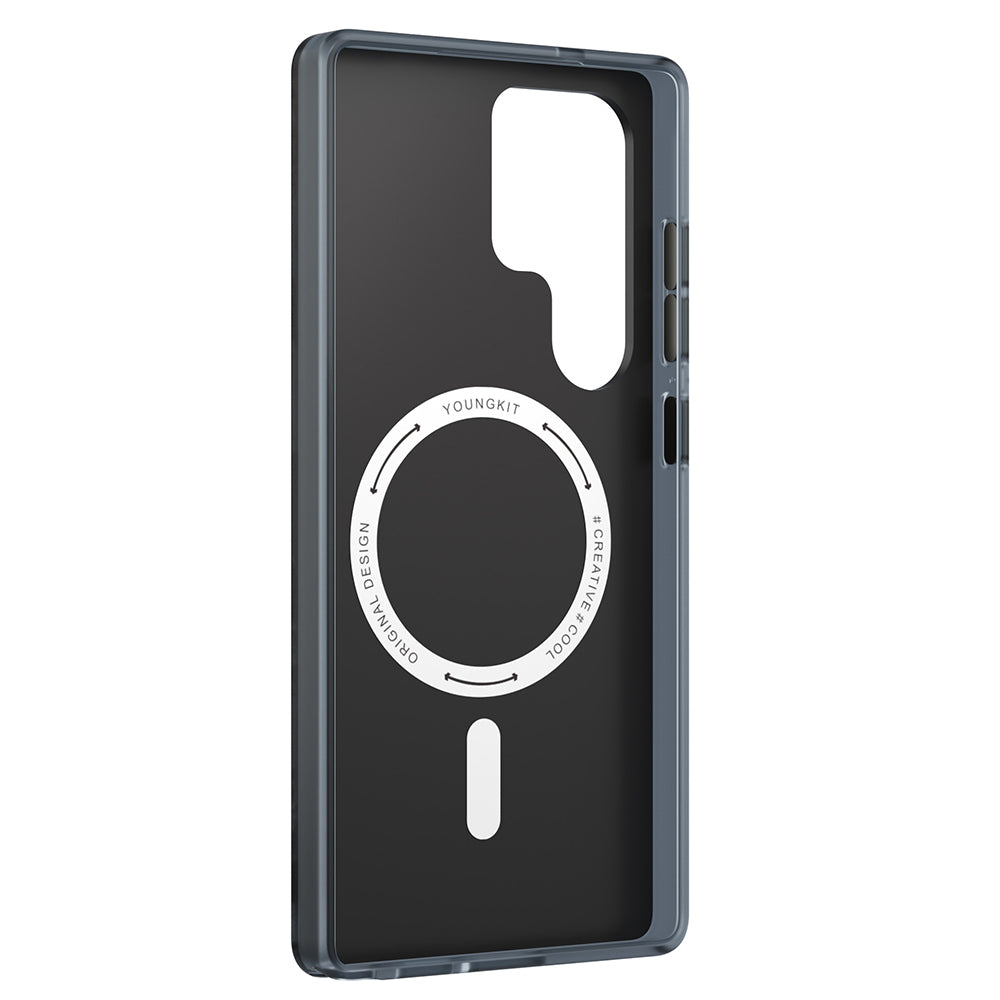 Galaxy S25 Ultra Kılıf M-safe Şarj Özellikli YoungKit Technology Serisi Kapak Siyah