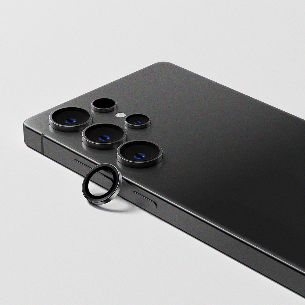 Galaxy S25 Ultra Amazingthing Anti Reflective Kamera Lens Koruyucu + Kolay Uygulama Aparatlı Siyah