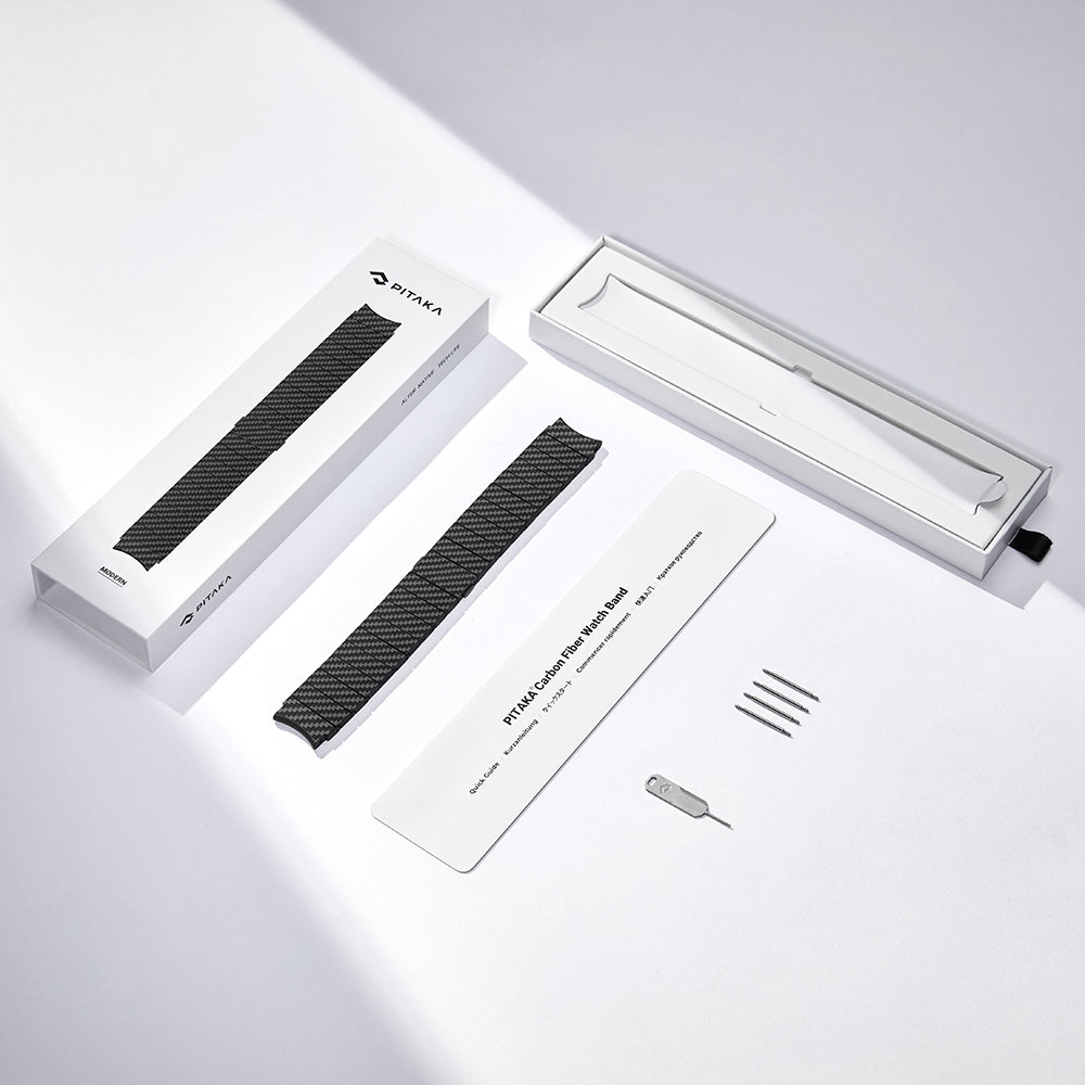 Galaxy Watch 7 40mm Karbon Fiber Pitaka Modern Serisi Black-Grey Twill Kordon Siyah-Gri