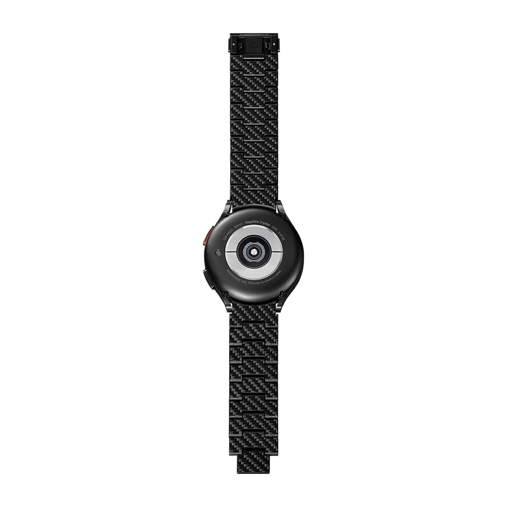 Galaxy Watch 7 44mm Karbon Fiber Pitaka Modern Serisi Black-Grey Twill Kordon Siyah-Gri